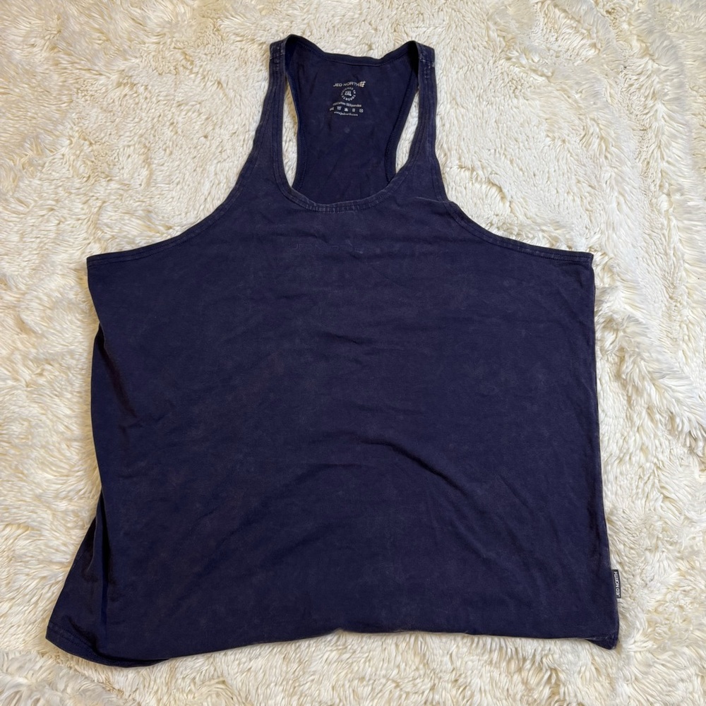 NWOT Jed North workout stringer Deep Blue Tank Top XXL